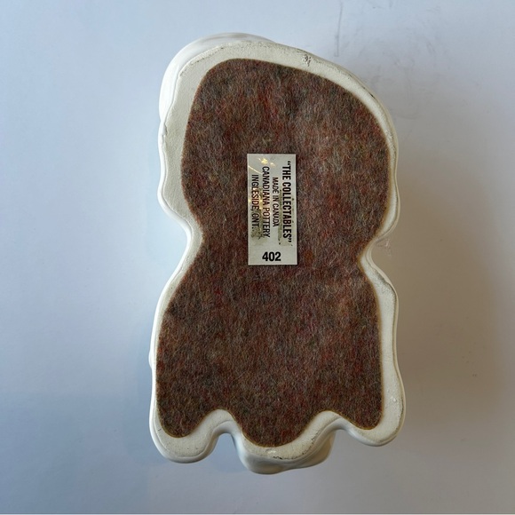 Adorable White Puppy w Big Green Eyes "The Collectables #402" Canadiana Pottery - Picture 9 of 10